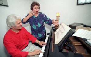 Śpiewaczka Ewa Podleś z mężem