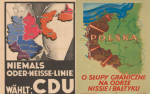Z lewej plakat CDU z 1947 r., z prawej polski z czasów zasiedlania ziem zachodnich i północnych.