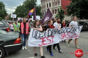 Protest w obronie ul. Dąbrowszczaków w Olsztynie
