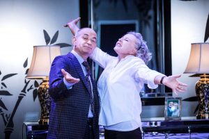 Krystyna Janda i Krzysztof Dracz w spektaklu "Pomoc domowa"