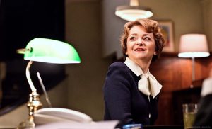 Izabela Dąbrowska z planu „Ucha prezesa”.fot. Honorata Karapuda