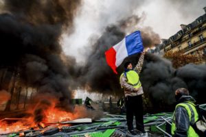 Protest "żółtych kamizelek" we Francji