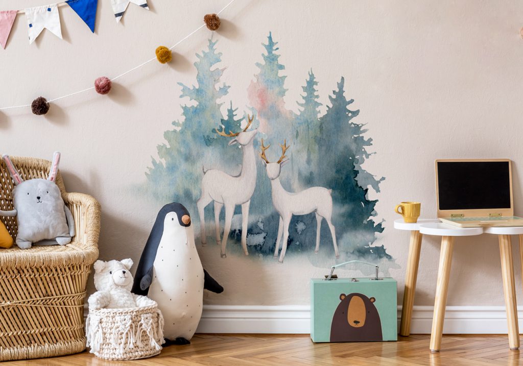 Naklejka do pokoju dziecka w akwareli