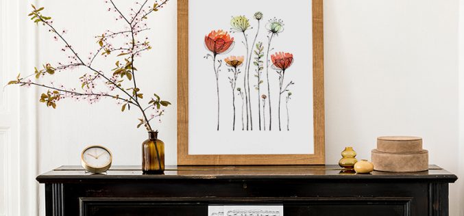 Plakat z kwiatami – poznaj nasze pomysły na floralne dekoracje wnętrza
