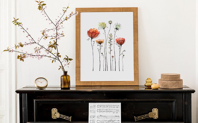 Plakat z kwiatami – poznaj nasze pomysły na floralne dekoracje wnętrza