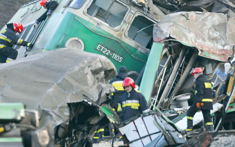 Całe tory były we krwi