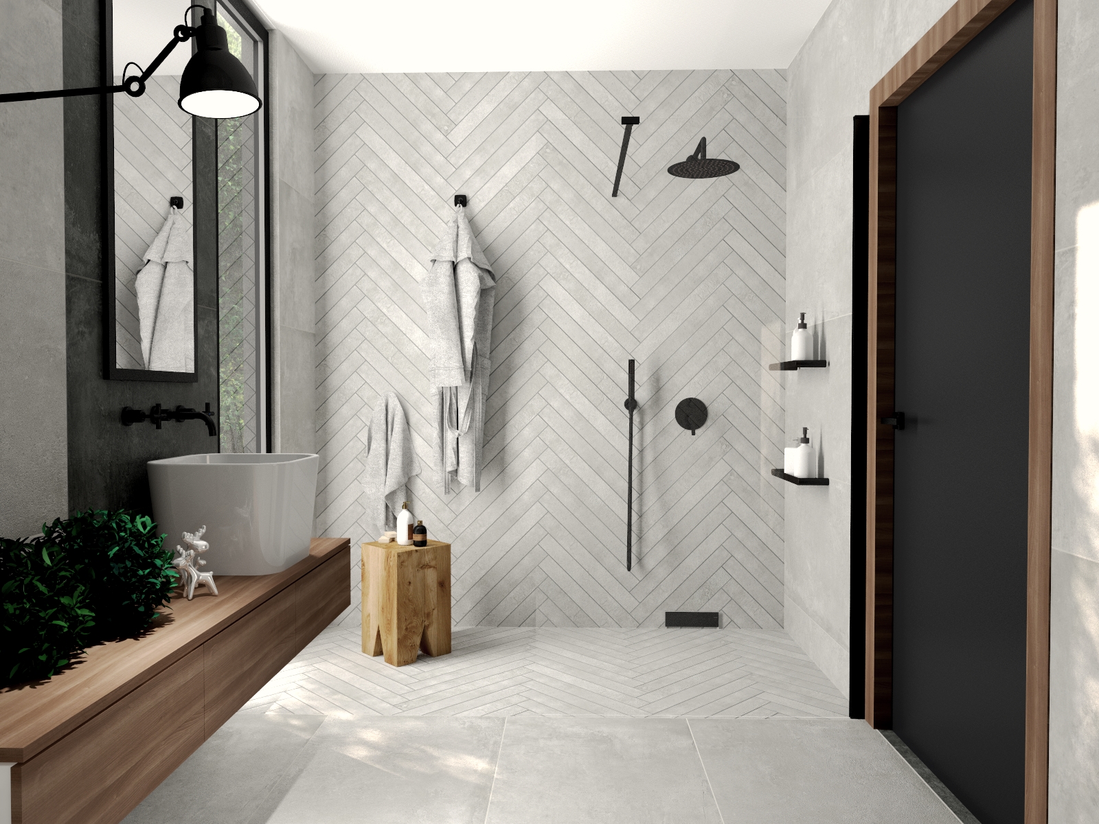 Płytki imitujące beton