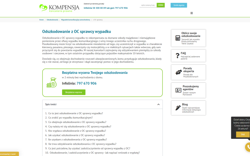 Zadośćuczynienie z OC sprawcy wypadku – kiedy przysługuje?