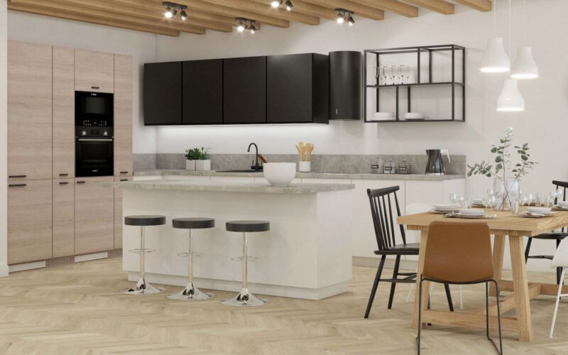 Blat kuchenny imitujący kamień – w jakich wnętrzach sprawdzi się ten trend?