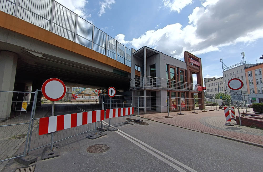 Chorzowska estakada zamknięta