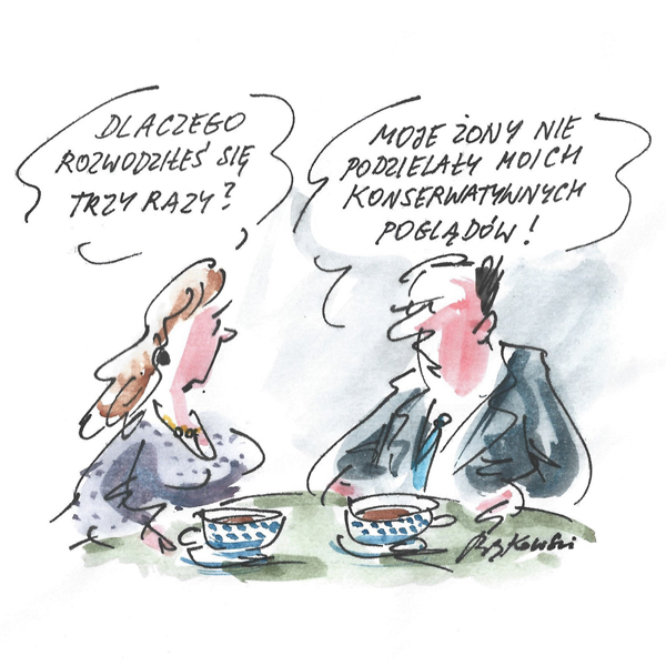 Rysunek G. Bąkowskiego z nr 8/2026