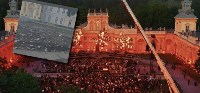 Wilanowskie techno nocą