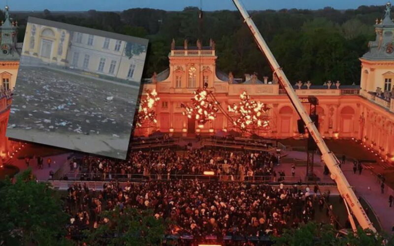 Wilanowskie techno nocą